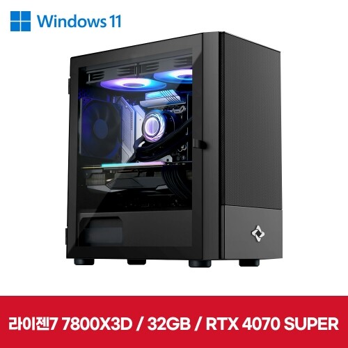 [이엠텍] 레드빗PC EML - R7O302 (7800X3D/32GB/RTX4070/NVMe1TB/정품윈도우)